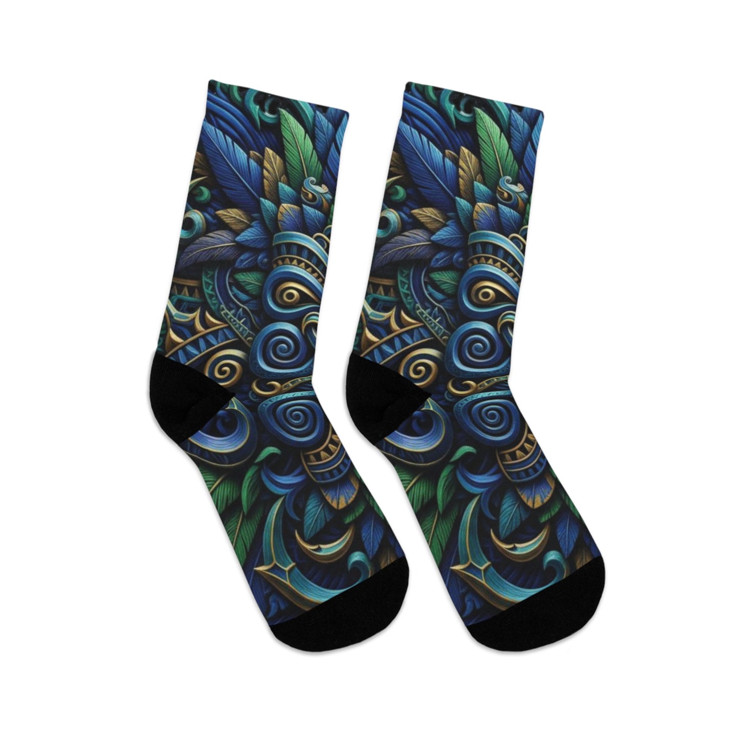 Eco-Friendly Graphic Socks, Tiki Design Inspired