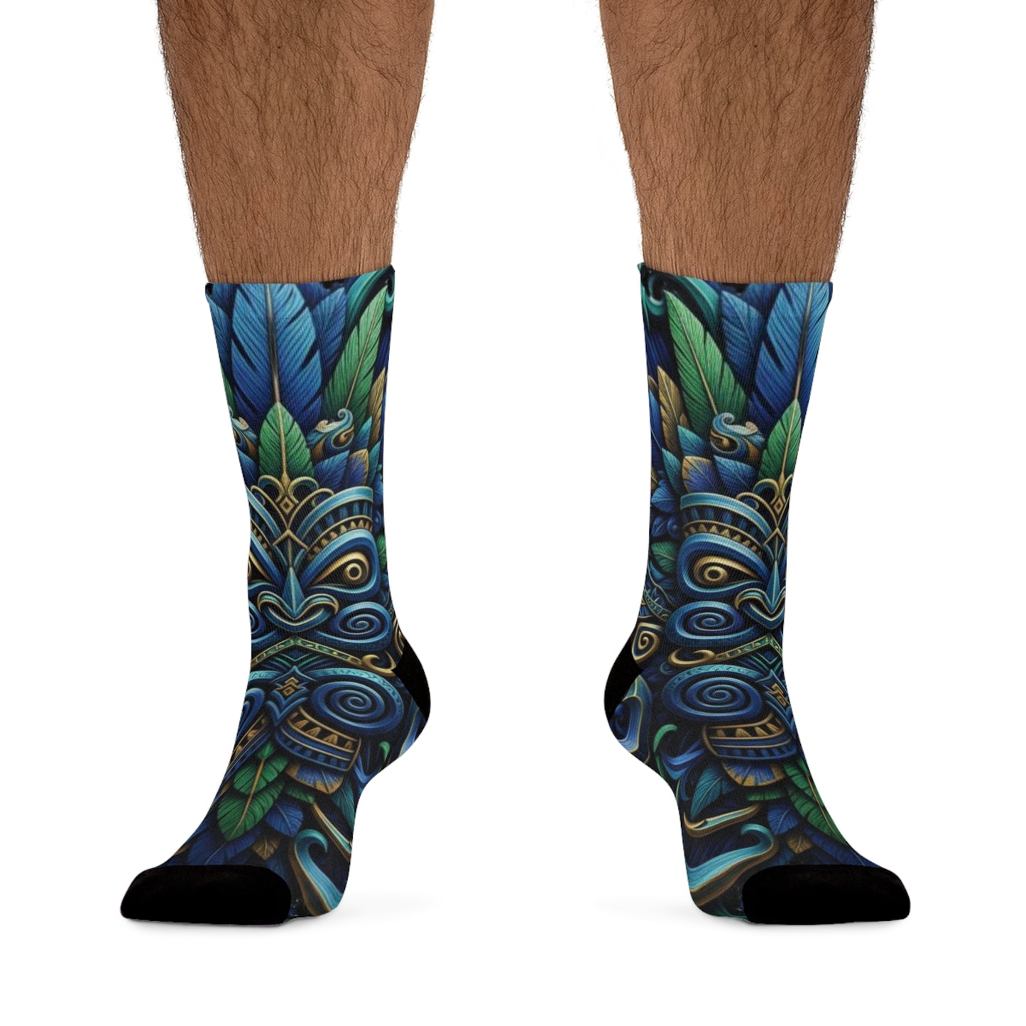 Eco-Friendly Graphic Socks, Tiki Design Inspired