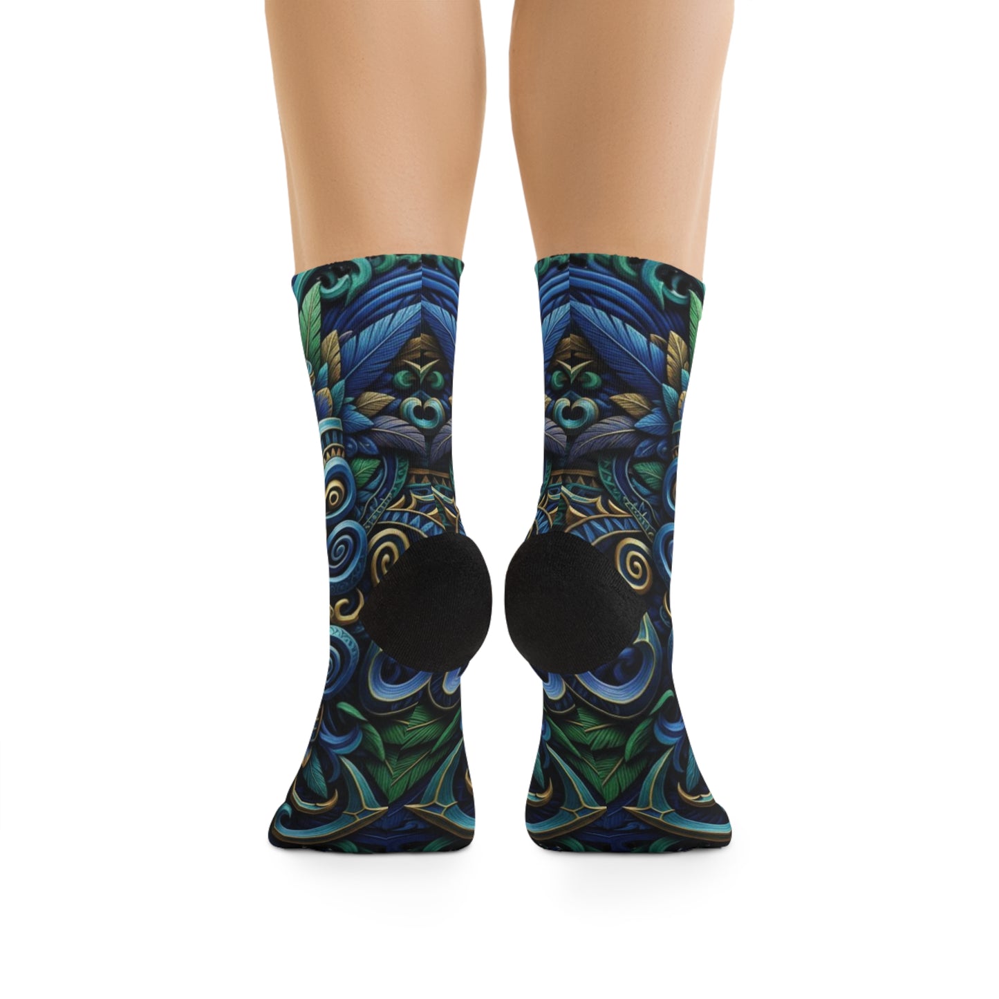 Eco-Friendly Graphic Socks, Tiki Design Inspired