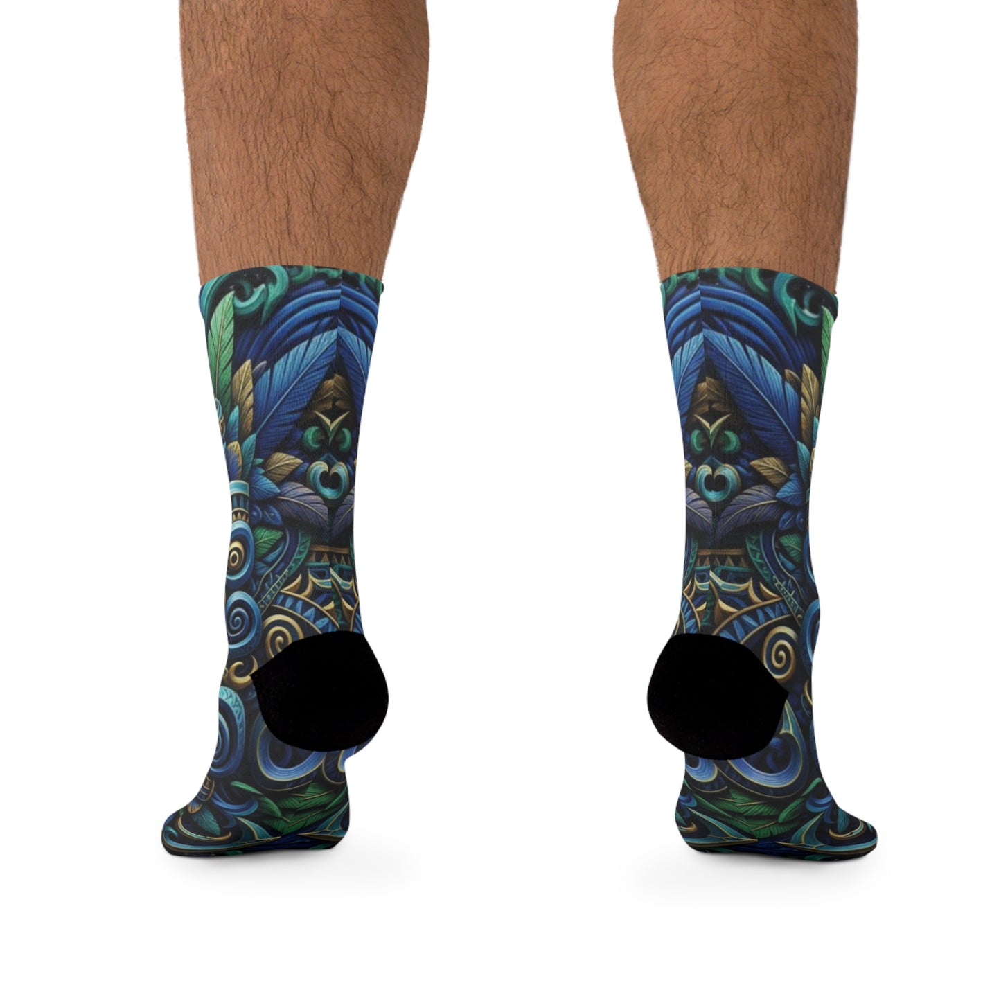Eco-Friendly Graphic Socks, Tiki Design Inspired