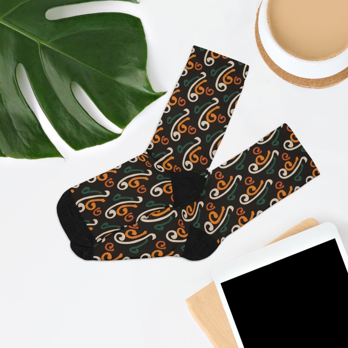 African Inspired Design Eco - Friendly Socks 67894872955936142235 Earthbound Pacific