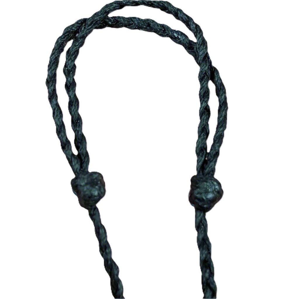 Black Horn Small Stylized Hawaiian Fish Hook Necklace with Scrimshaw BHFHsm38 Earthbound Pacific