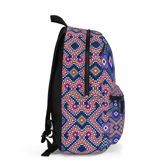 Boho Neon Geometric Backpack — Vibrant Bohemian Laptop & Travel Pack 34336865999128400675 Earthbound Pacific