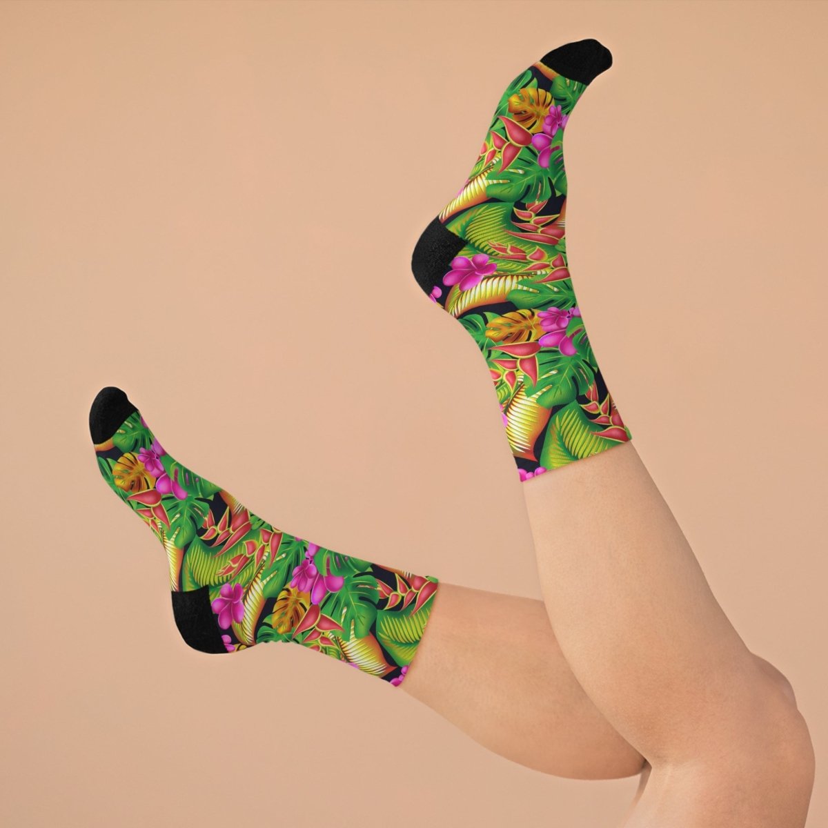 Colorful Tropical Floral Socks | Eco - Friendly 18336183127972189847 Earthbound Pacific