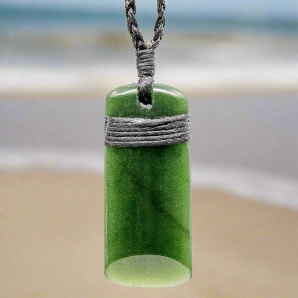 Dark Green Maori Jade Toki Necklace | Petite/Mini DHtoki35B Earthbound Pacific