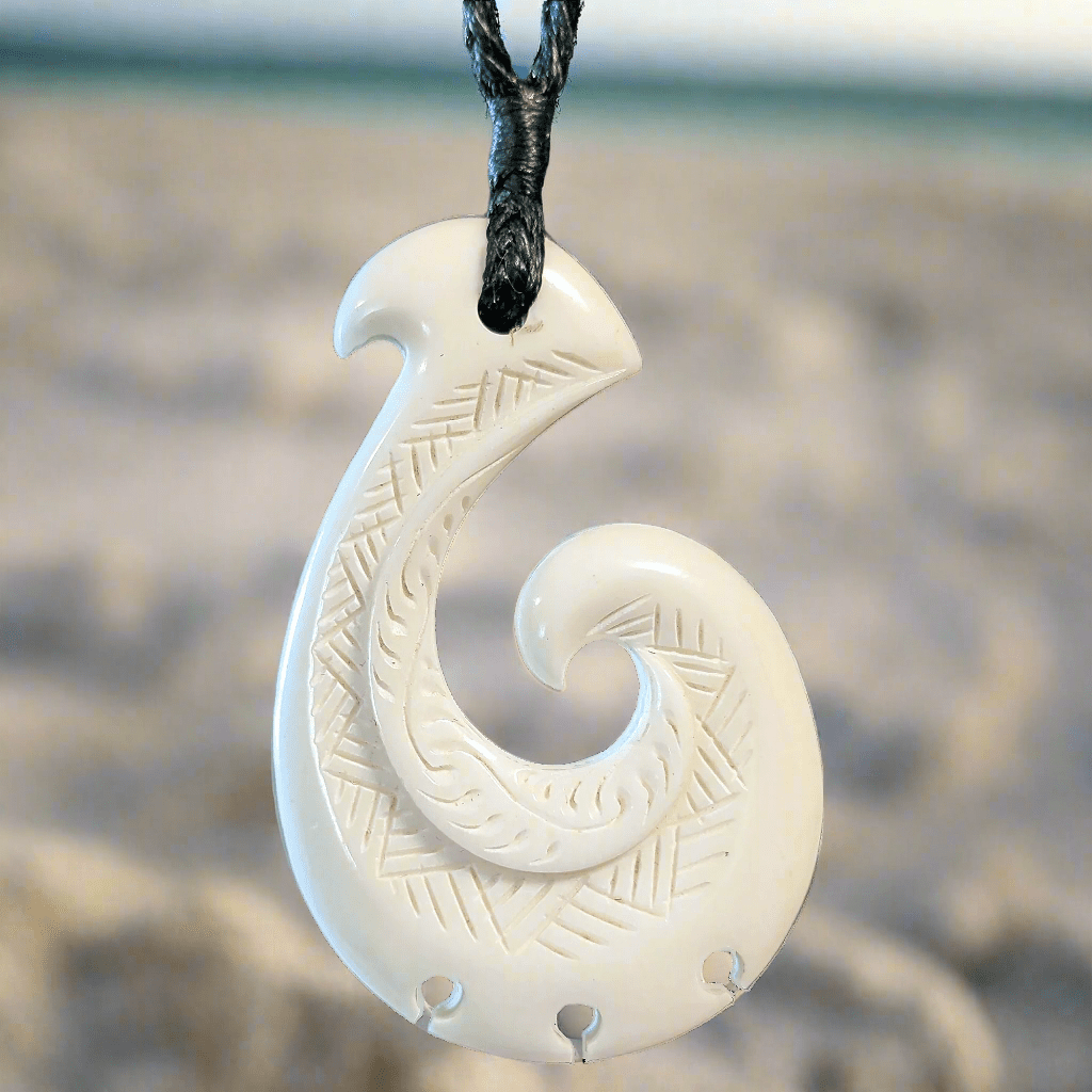 bone fish hook nz New Zealand Maori Style Bone Hook Necklace