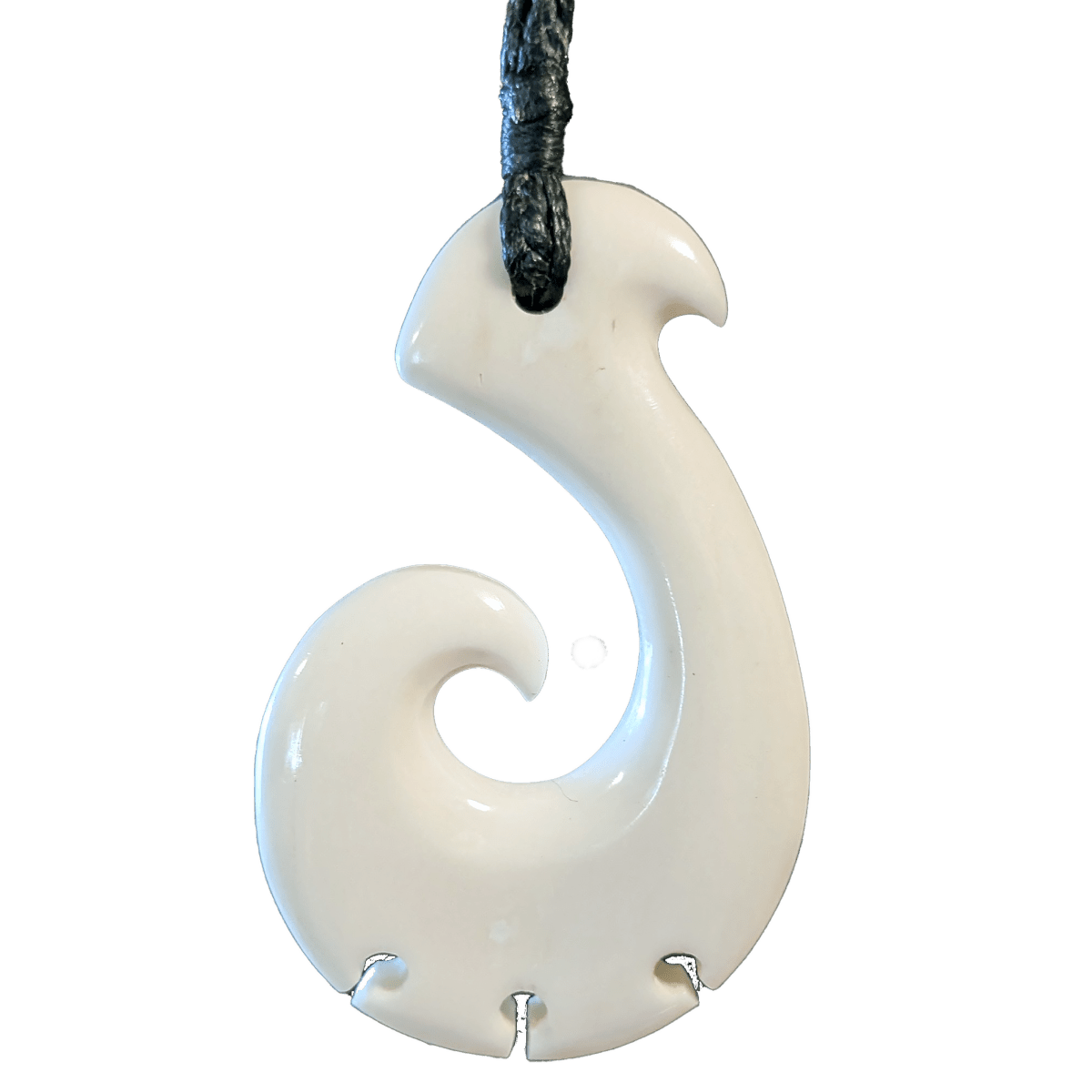 Maori Fish Hook Scrimshaw Necklace Wfhks5035 Earthbound Pacific