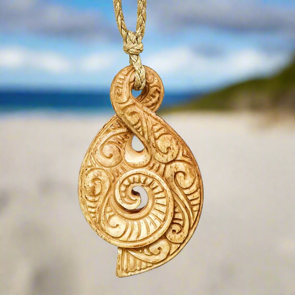 Maori stylised Infinity Love and Friendship Necklace ABTPS40N Earthbound Pacific