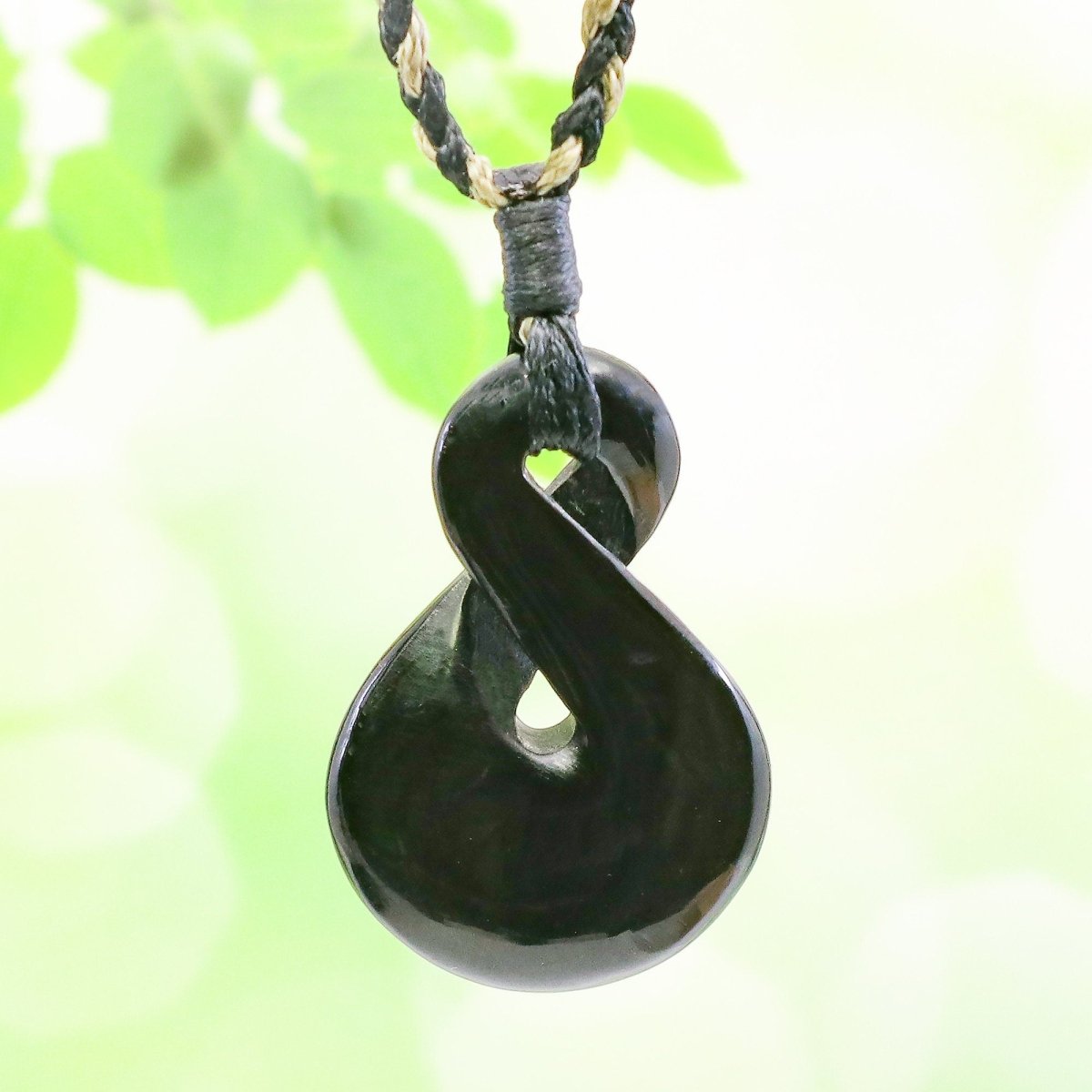 New Zealand Maori Inspired Black Infinity Symbol Necklace BH062439A1 Earthbound Pacific