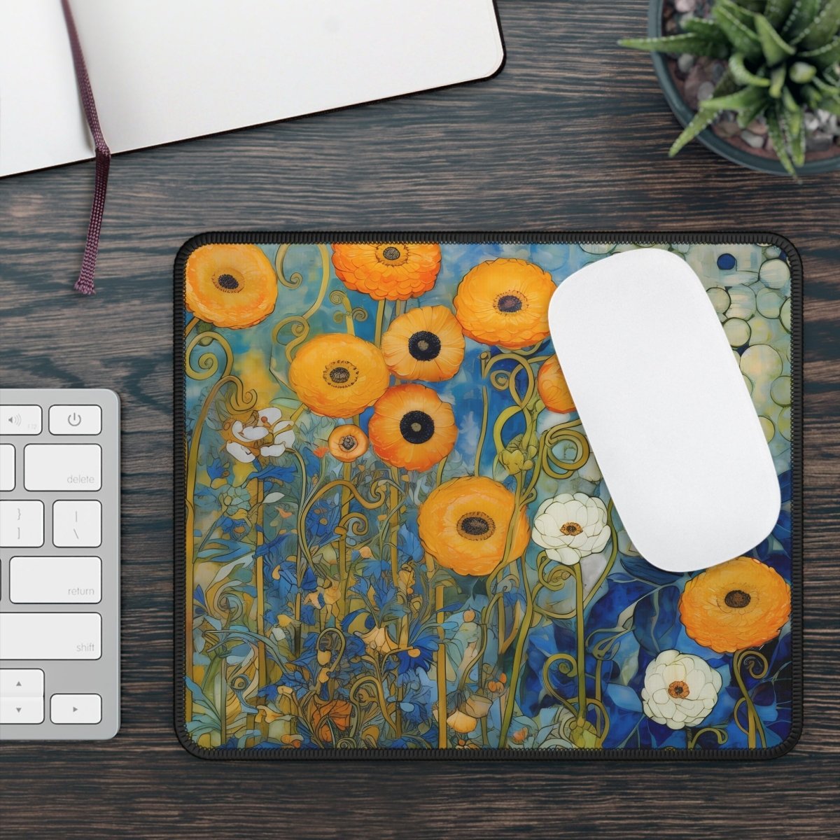 Floral Art Gaming Mouse Pad - Vibrant Mouse Mat for Gamers & Home Office 77648857678639945664 Earthbound Pacific