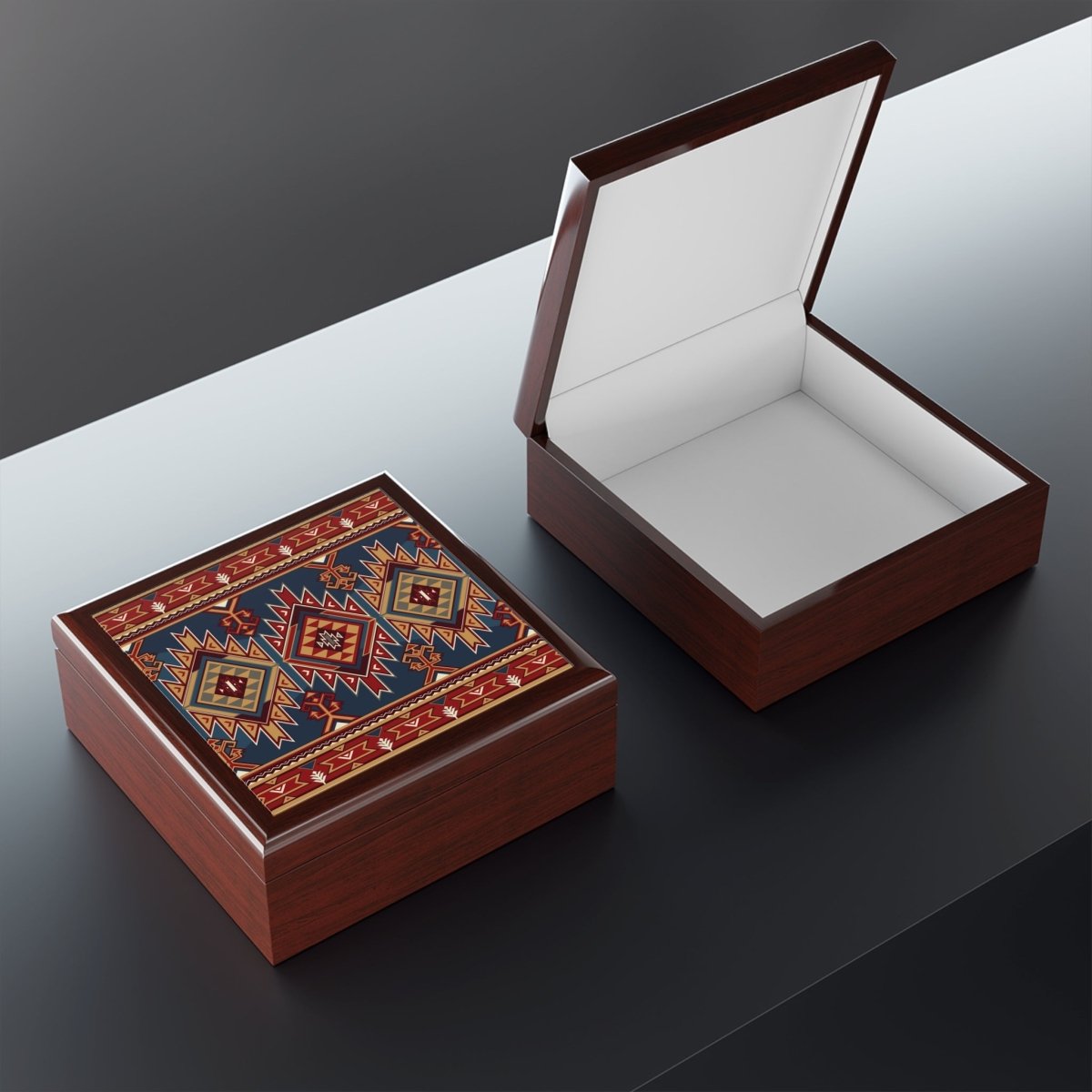 Jewelry Box, Geometric Tribal Design 13761884386394715118 Earthbound Pacific
