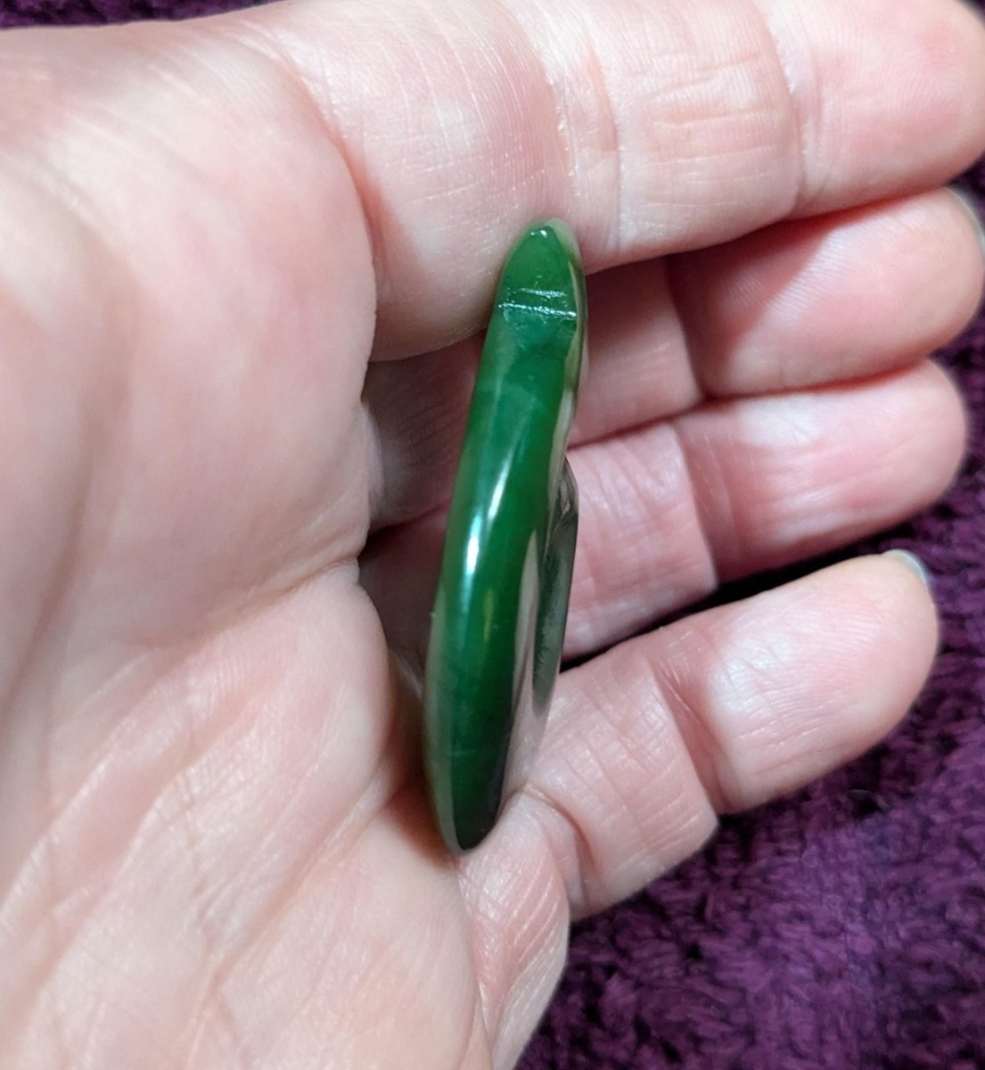 Maori Jade Fish Hook Spiral Necklace JFH062440 Earthbound Pacific