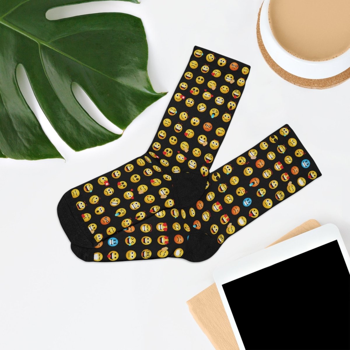 Playful Emoji Socks, Recycled Poly, Eco - Friendly 30338486266332975541 Earthbound Pacific