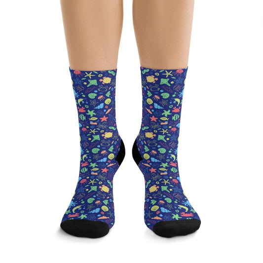 Socks - Marine Medley - Ocean Sea Life Collection Eco - Friendly Recycled Poly 72034144157461710676 Earthbound Pacific