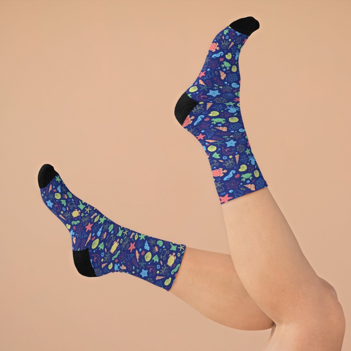 Socks - Marine Medley - Ocean Sea Life Collection Eco - Friendly Recycled Poly 72034144157461710676 Earthbound Pacific