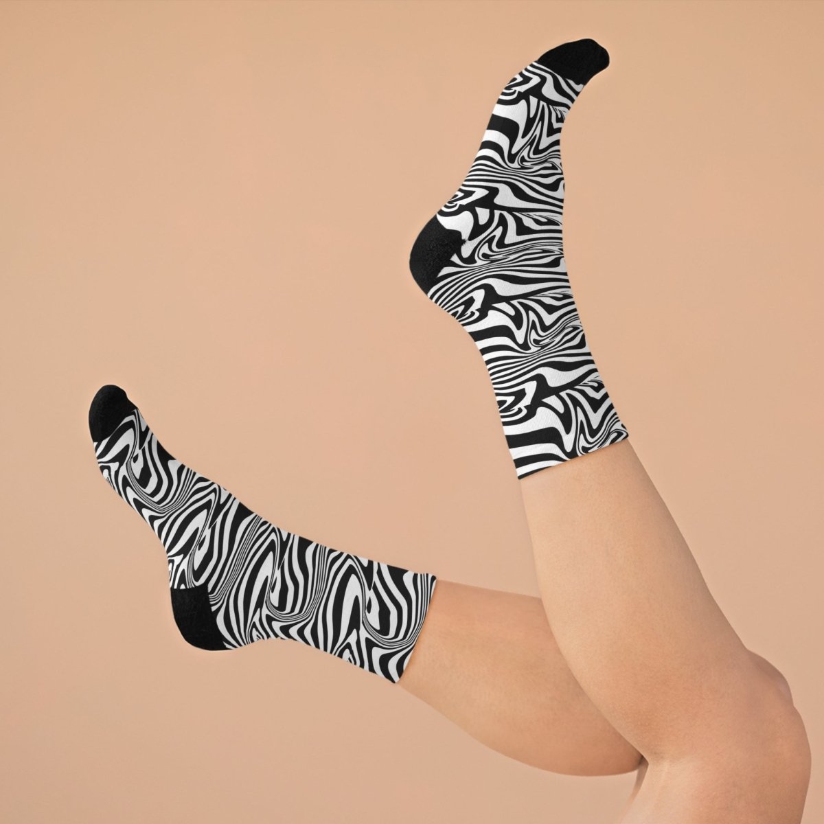 Socks - Psychedelic Noir - Recycled Poly Funky Sock Gift Eco - Friendly - Retro Collection 22180274375287973637 Earthbound Pacific