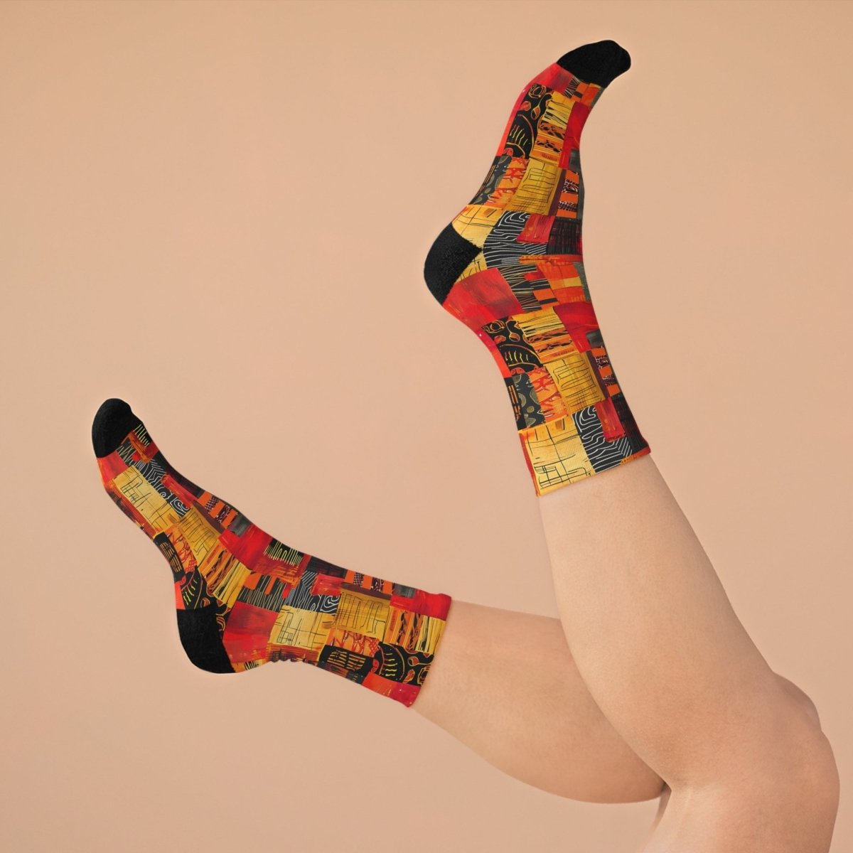 Unisex Socks African Tribal Design 1 - Eco Friendly Recycled Poly 25580685782231807381 Earthbound Pacific