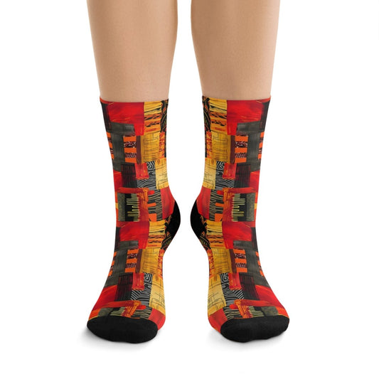 Unisex Socks African Tribal Design 1 - Eco Friendly Recycled Poly 25580685782231807381 Earthbound Pacific