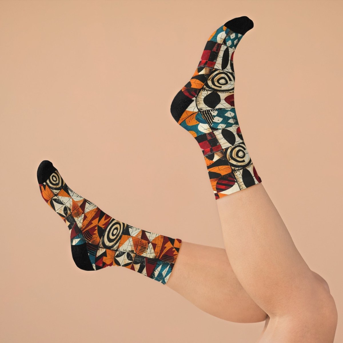 Unisex Socks African Tribal Design 4 - Eco Friendly Recycled Poly 22831225621003826921 Earthbound Pacific