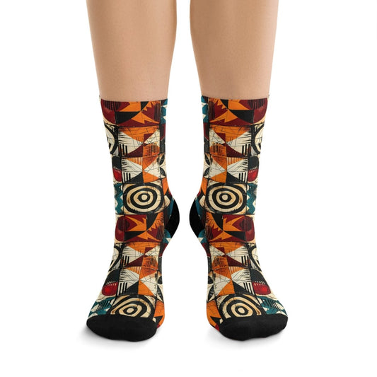 Unisex Socks African Tribal Design 4 - Eco Friendly Recycled Poly 22831225621003826921 Earthbound Pacific