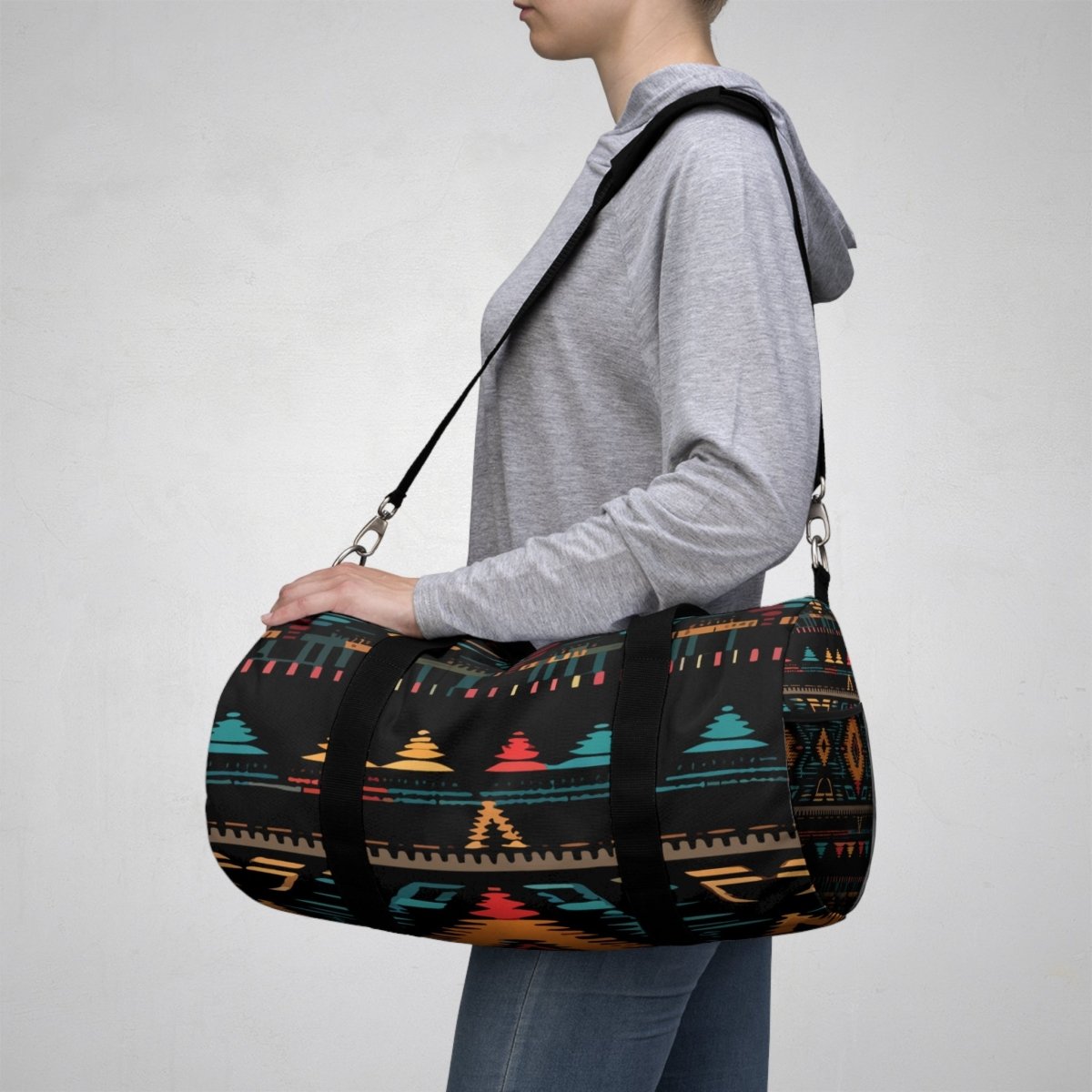 Vibrant Geometric Aztec Inspird Duffel Bag 35946290731016329761 Earthbound Pacific
