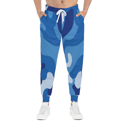 Unisex Blue Camo Athletic Joggers