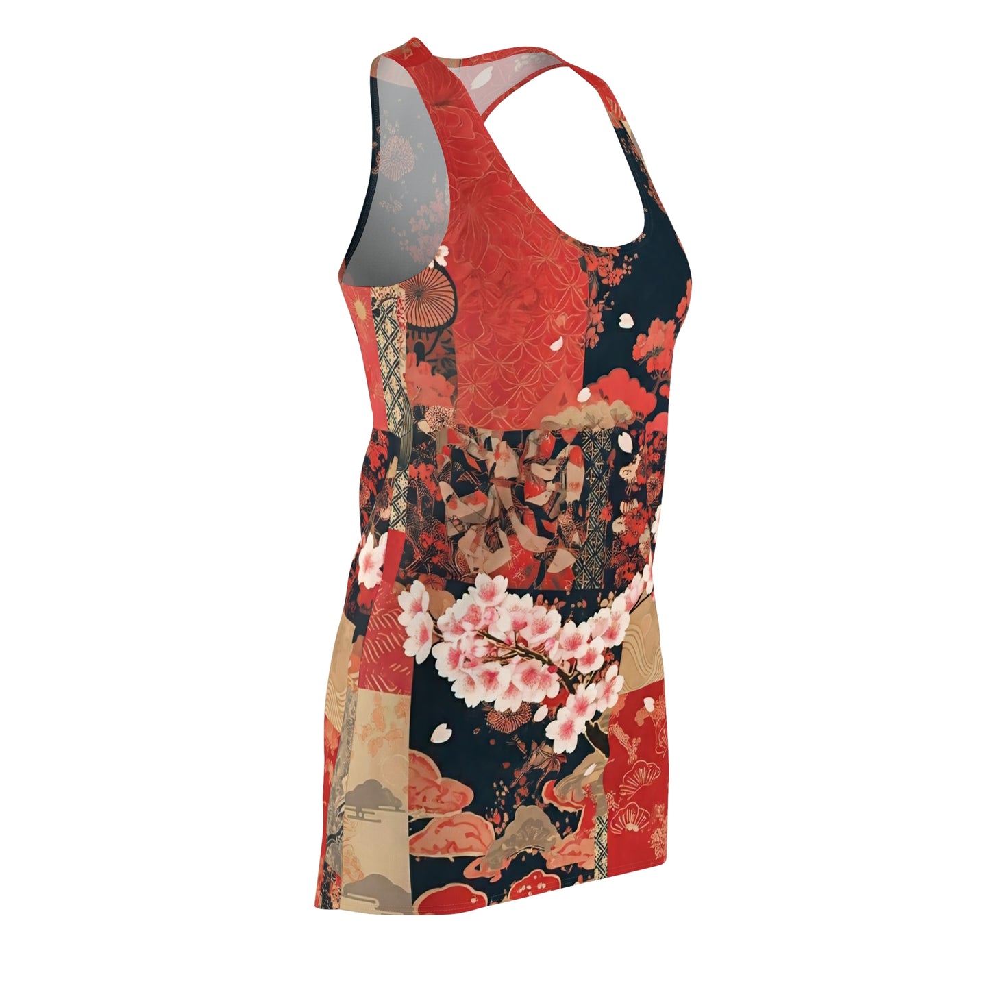 Racerback Dress - Colorful Japanese Cherry Blossom Inspired