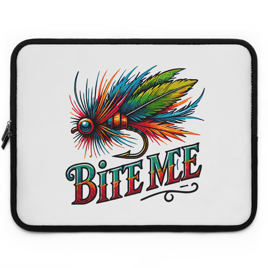 Fishing "Bite Me" Laptop Sleeve