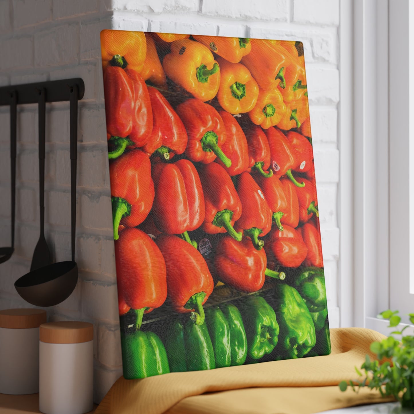 Vibrant Vegetable Glass Cutting Board - Perfect for Culinary Enthusiasts