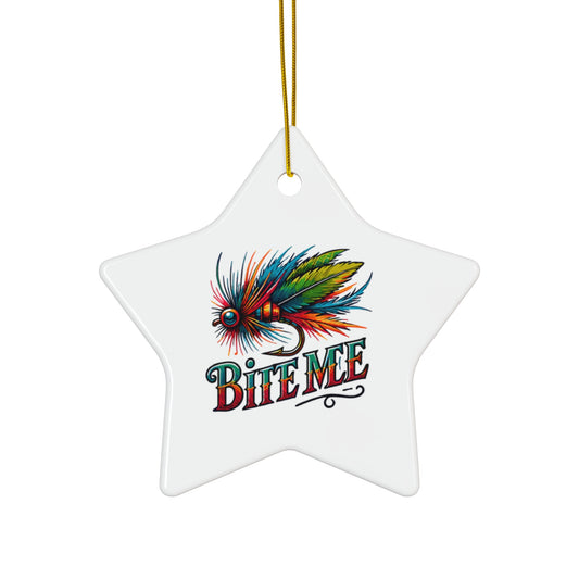 Fishing " Bite Me"Christmas Tree Ornaments