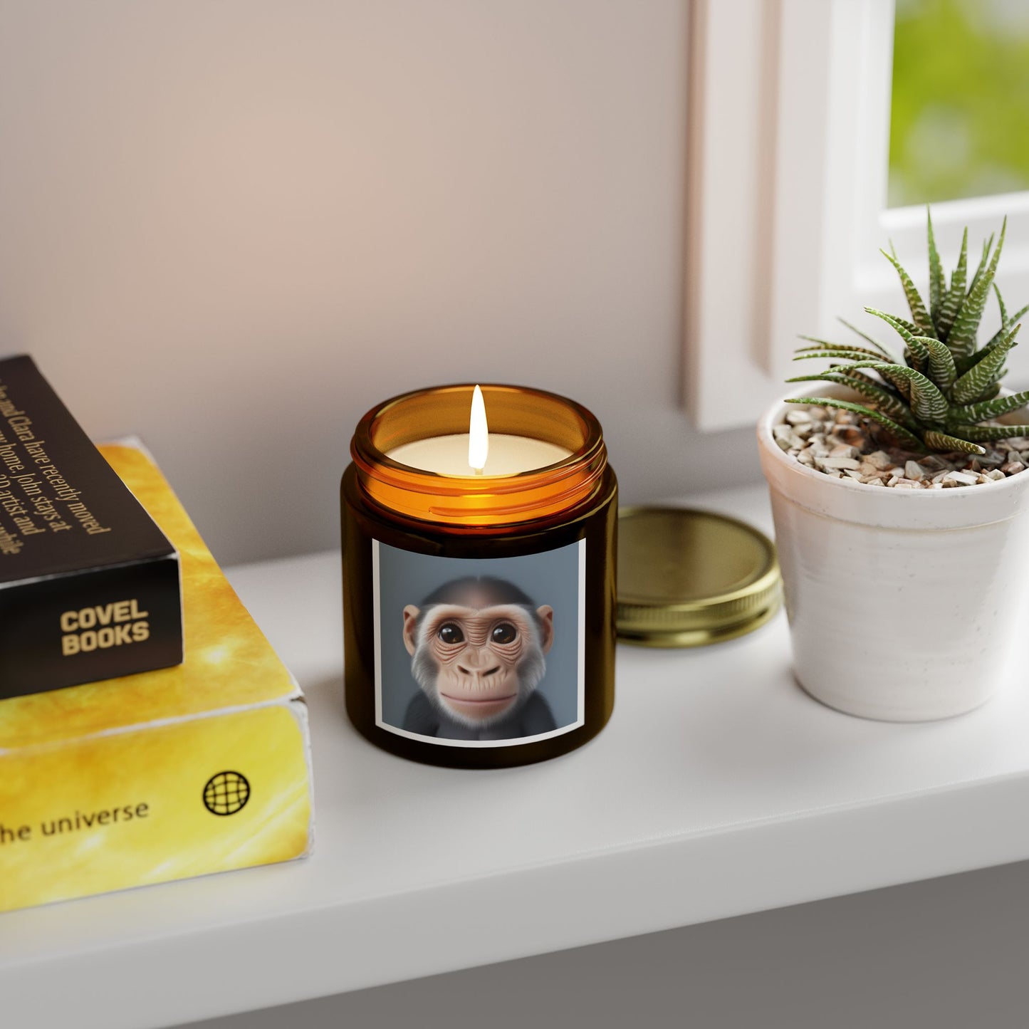 Candle Set - Baby Monkey Scented Coconut Apricot (4oz, 9oz)