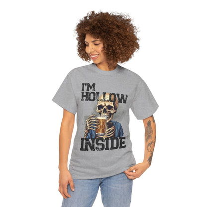 Beer Drinking "I am Hollow Inside" Custom T-Shirt - Earthbound Pacific