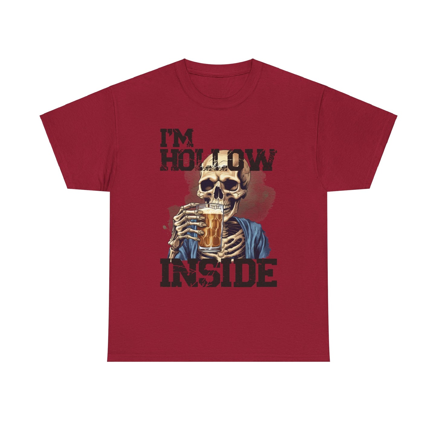 Beer Drinking "I am Hollow Inside" Custom T-Shirt - Earthbound Pacific