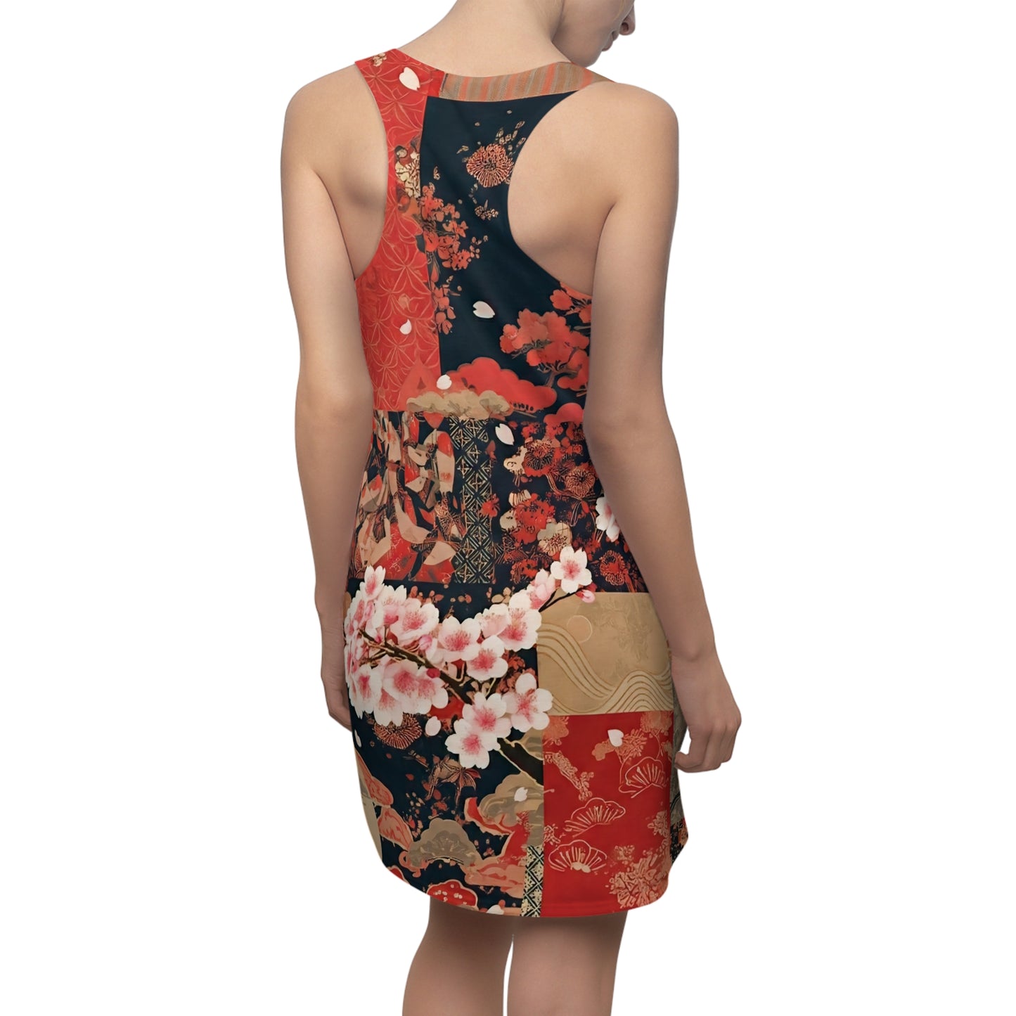 Racerback Dress - Colorful Japanese Cherry Blossom Inspired