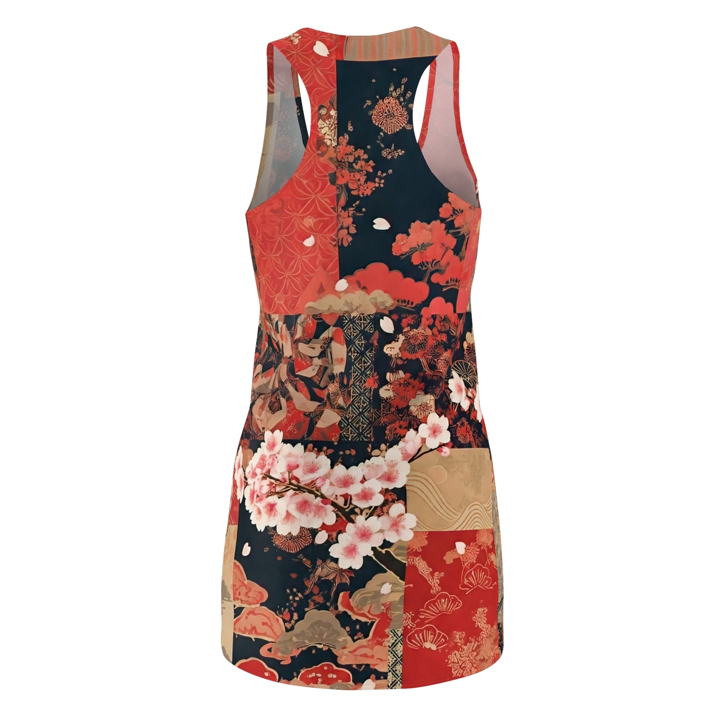 Racerback Dress - Colorful Japanese Cherry Blossom Inspired