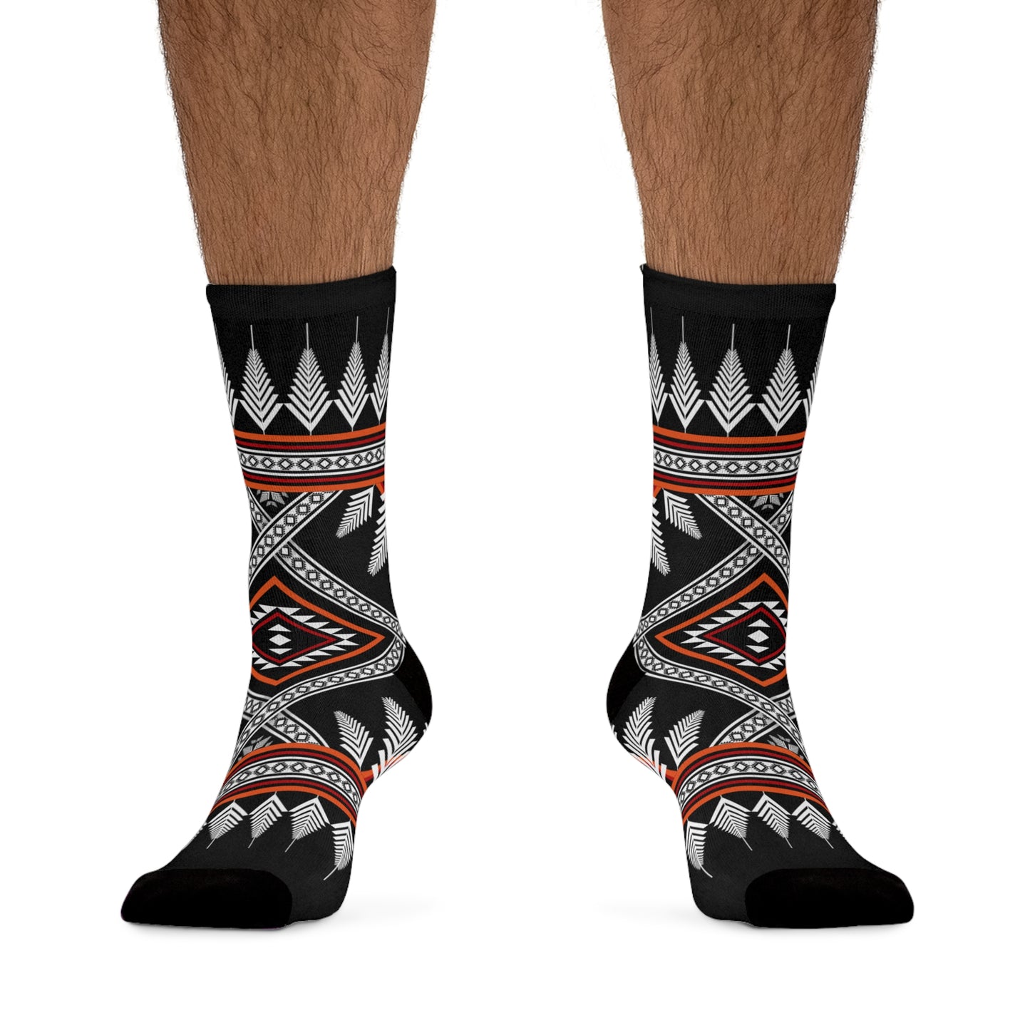 Unisex Socks Ethnic Tribal Design - Eco Friendly Recycled Poly