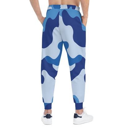 Unisex Blue Camo Athletic Joggers