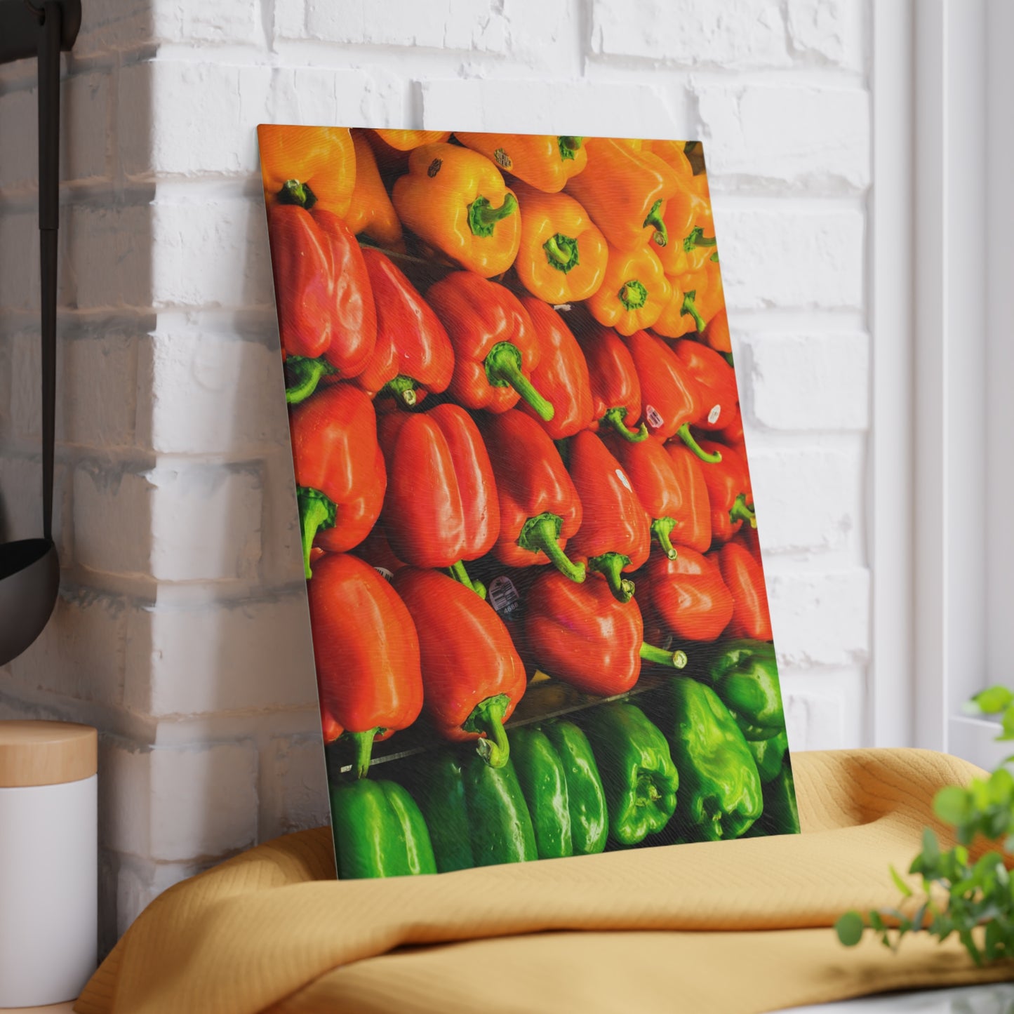 Vibrant Vegetable Glass Cutting Board - Perfect for Culinary Enthusiasts