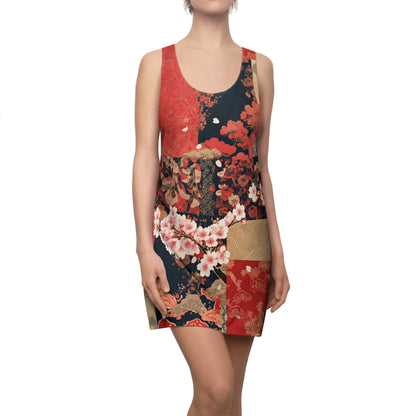 Racerback Dress - Colorful Japanese Cherry Blossom Inspired