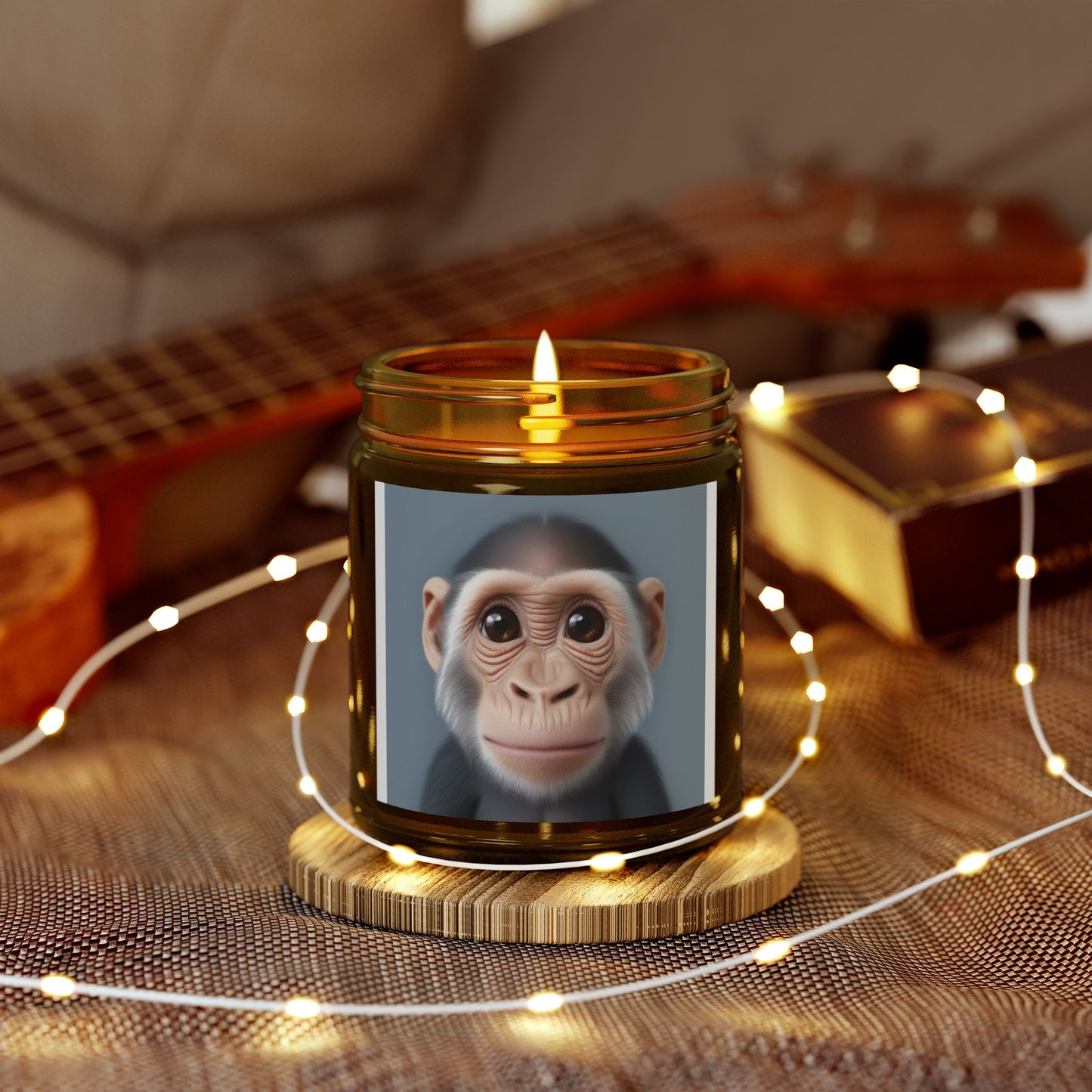 Candle Set - Baby Monkey Scented Coconut Apricot (4oz, 9oz)