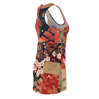 Racerback Dress - Colorful Japanese Cherry Blossom Inspired