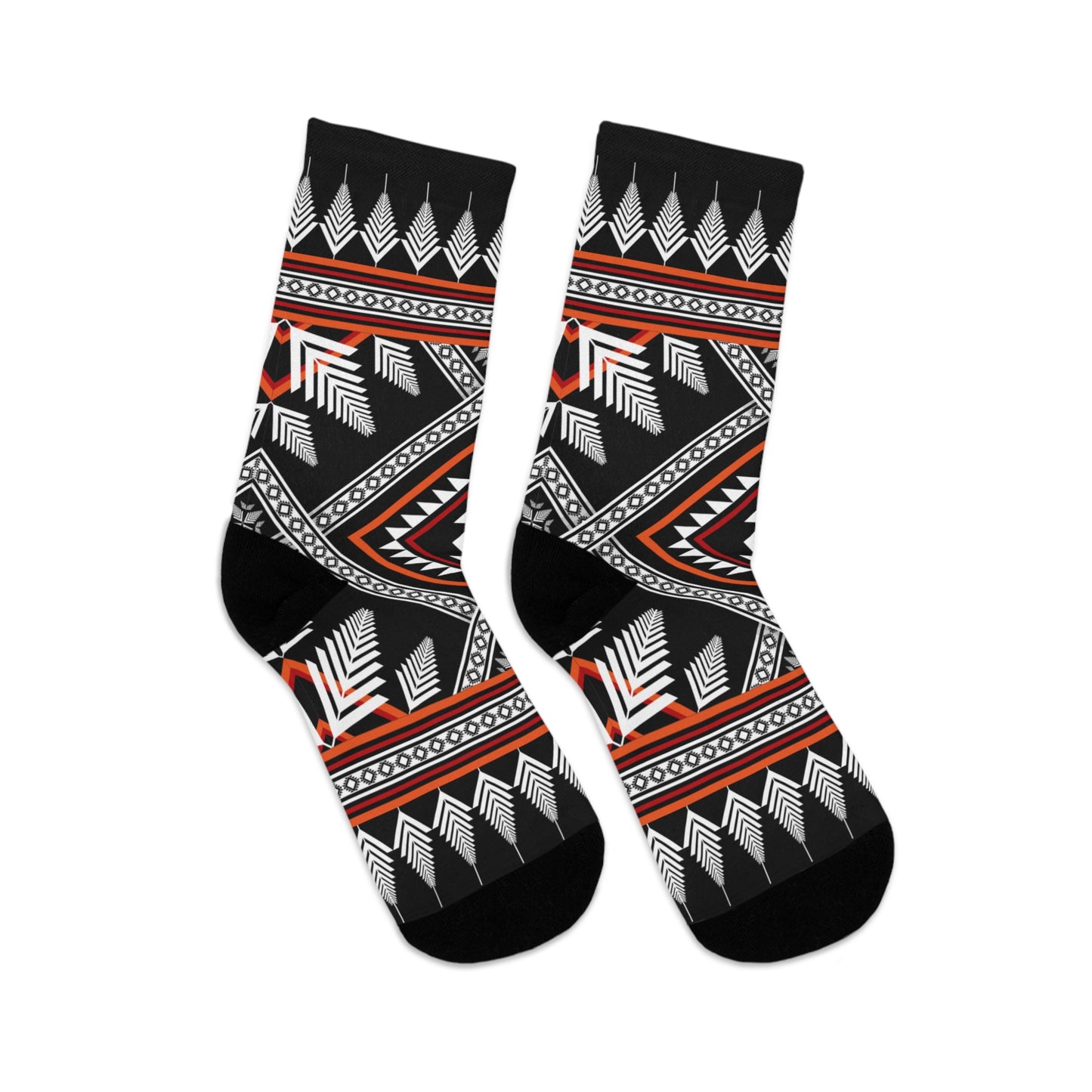 Unisex Socks Ethnic Tribal Design - Eco Friendly Recycled Poly