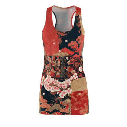 Racerback Dress - Colorful Japanese Cherry Blossom Inspired