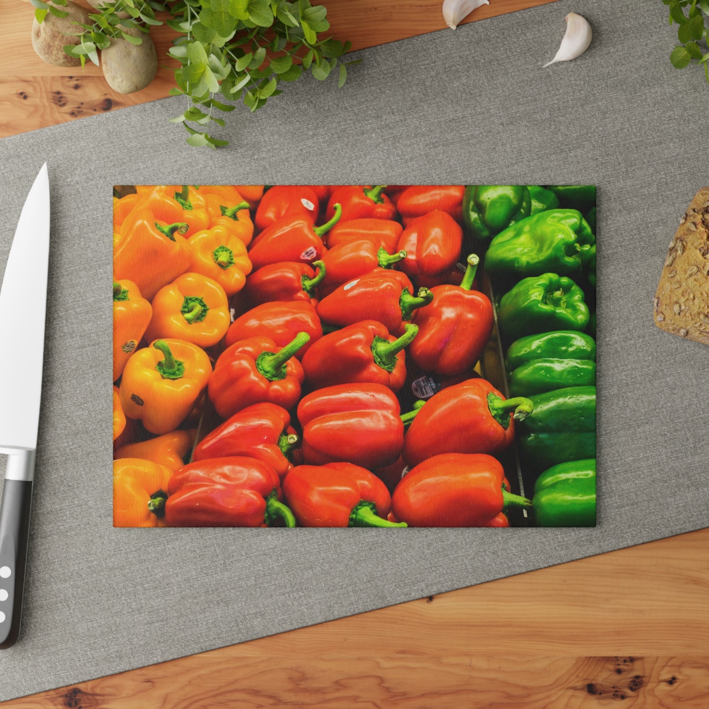Vibrant Vegetable Glass Cutting Board - Perfect for Culinary Enthusiasts