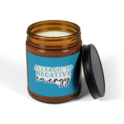 Soy Candle - Allergic to Negative Energy (Amber Jar)