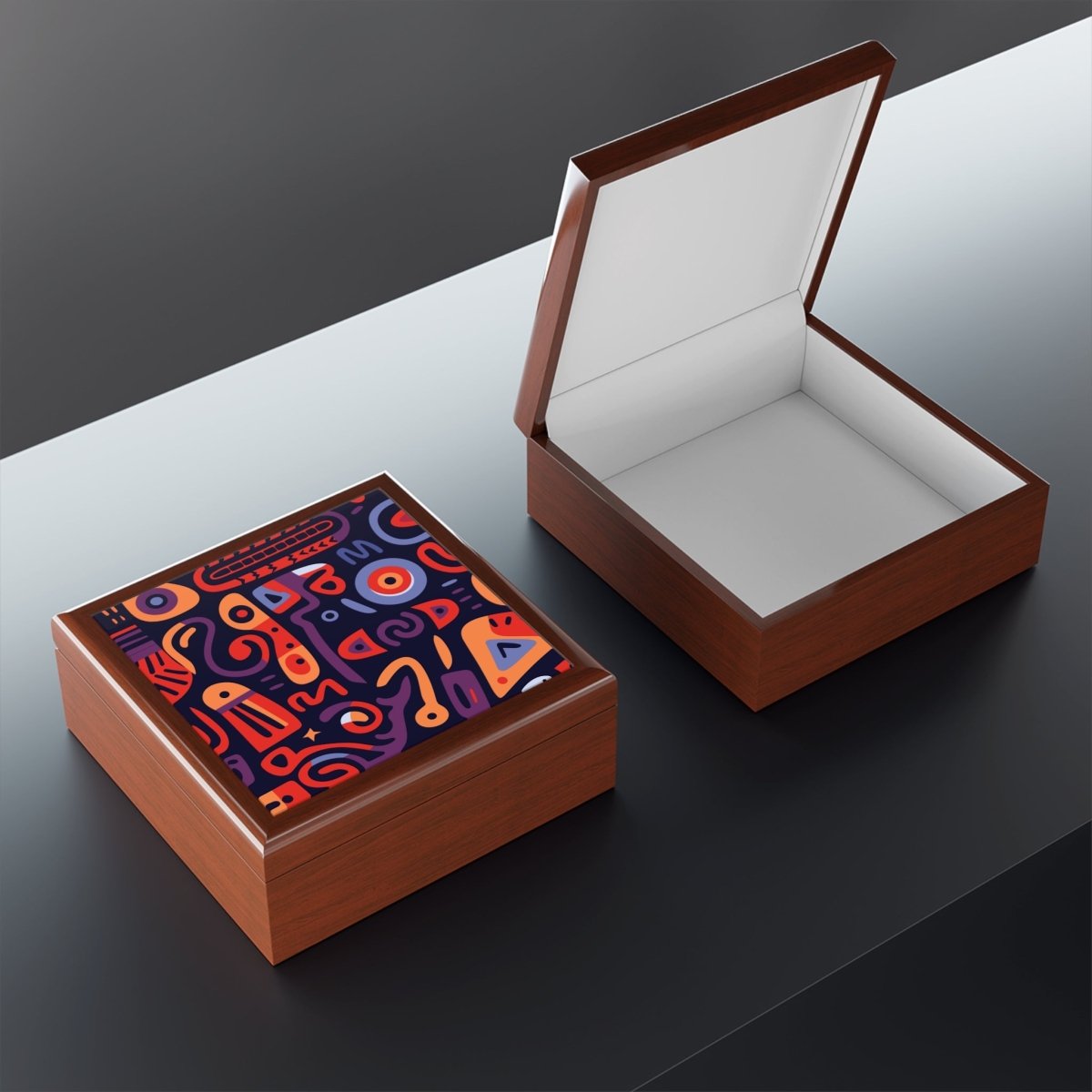 Abstract African design Jewelry Box Organizer 11289856121760773455 Earthbound Pacific