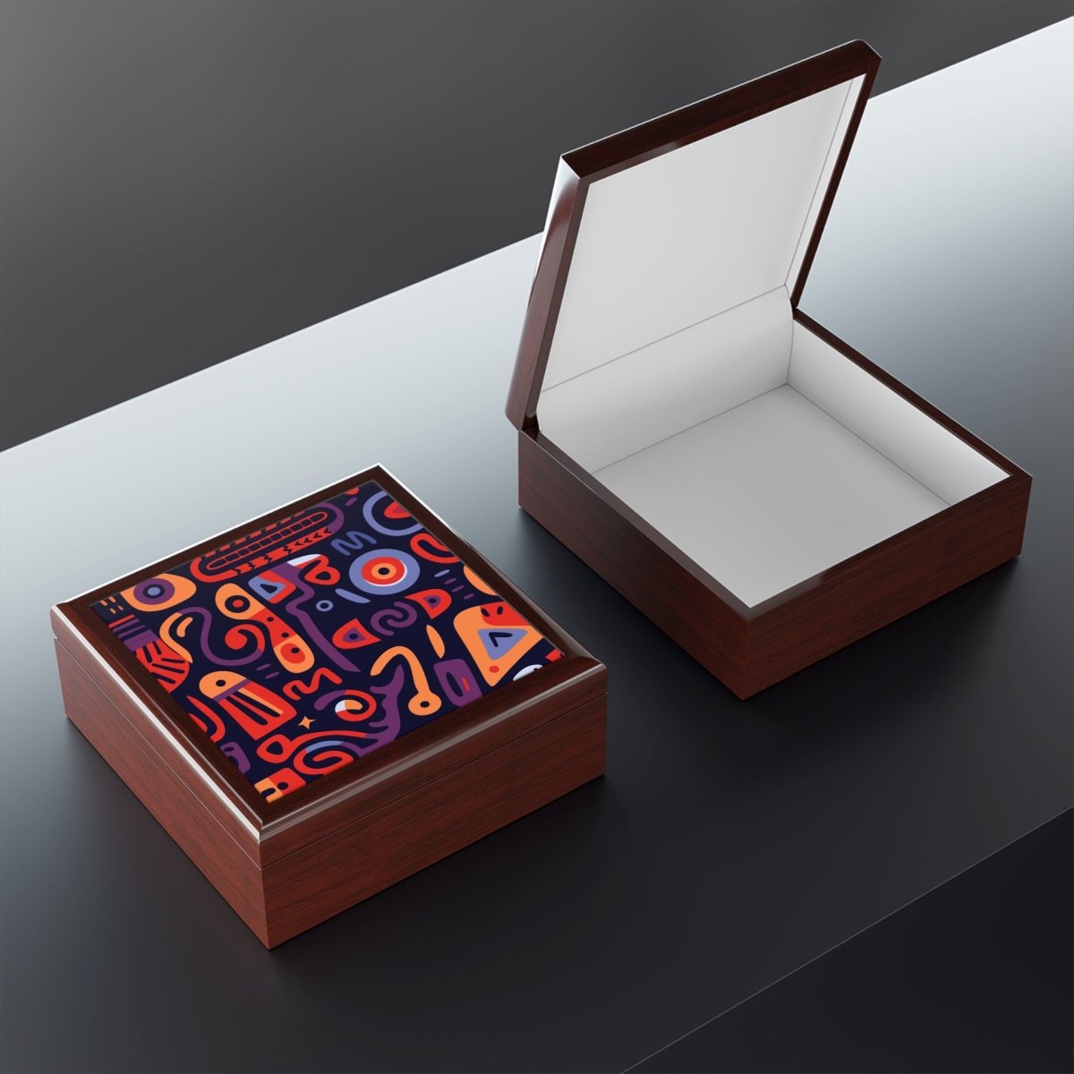 Abstract African design Jewelry Box Organizer 16959782069065465187 Earthbound Pacific