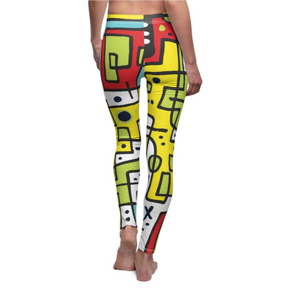 Abstract design Leggings - Earthbound Pacific