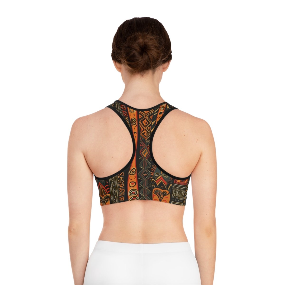 African Print Sports Bra - Earthbound Pacific