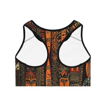 African Print Sports Bra - Earthbound Pacific